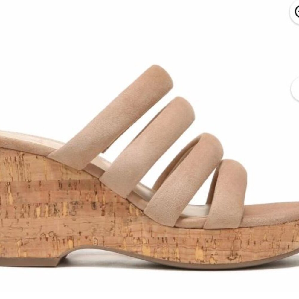 NWT Sam Edelman Women's Yuki Platform Wedge Sandal Golden Caramel - Picture 4 of 15